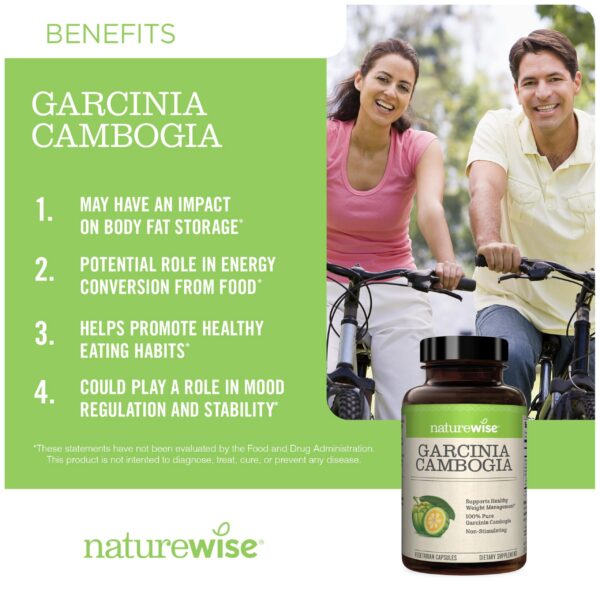 Cápsulas NatureWise garcinia cambogia 180 unidades para peso
