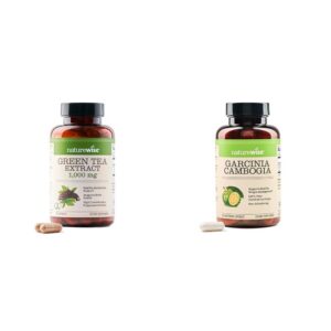 Frasco NatureWise té verde y garcinia cambogia suplementos