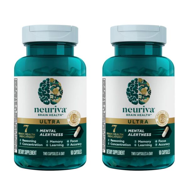 Frasco de suplemento NEURIVA Ultra para memoria y concentración