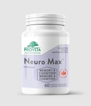 Frasco Neuro Max 60 cápsulas vegetales color negro