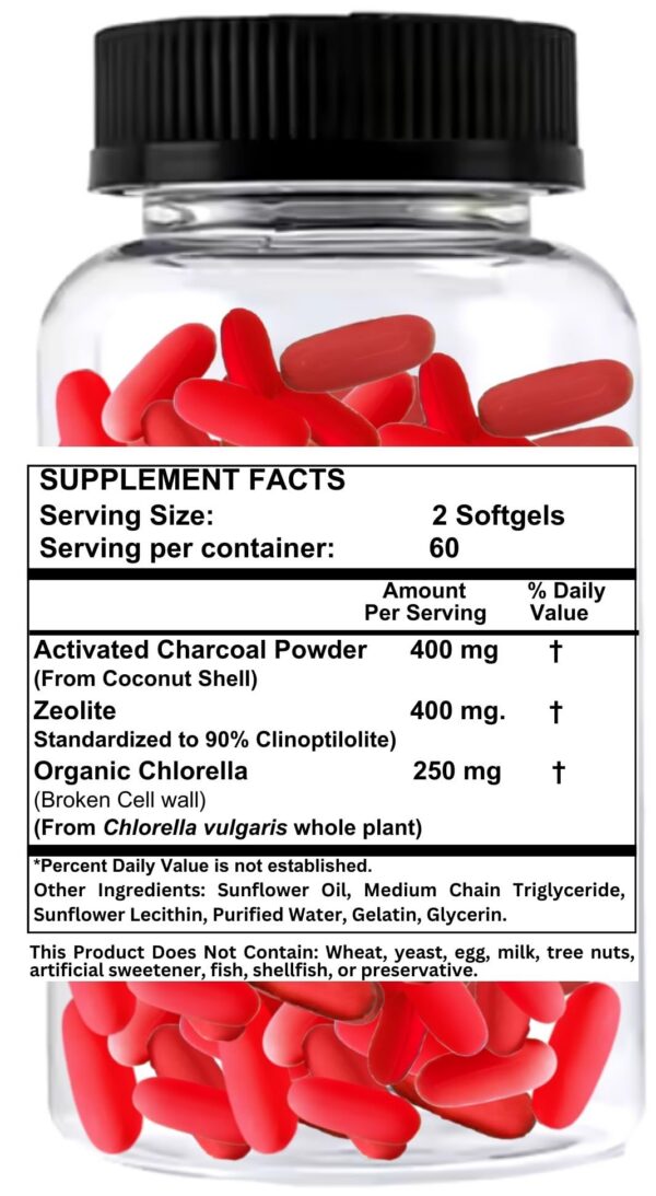 Frasco Nikoni cápsulas blandas para desintoxicación corporal completa