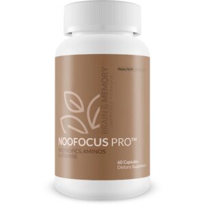 Frasco Noofocus Pro suplemento para memoria y enfoque 60 cápsulas