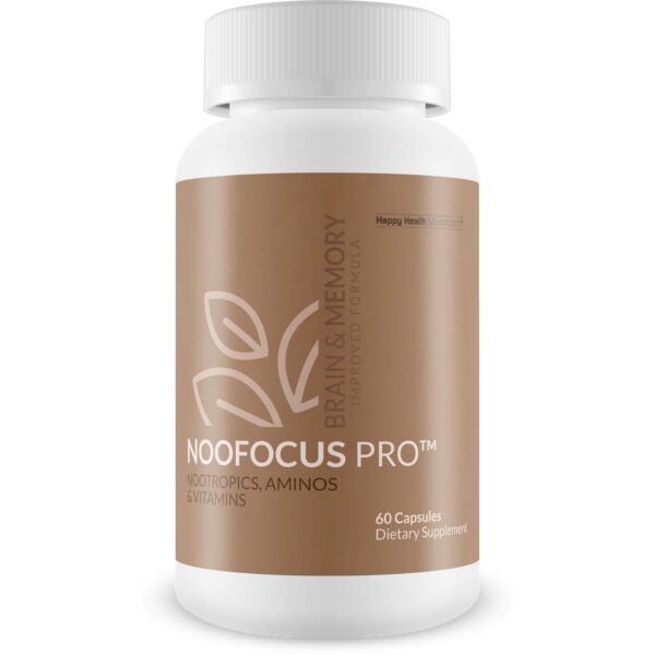 Frasco Noofocus Pro suplemento para memoria y enfoque 60 cápsulas