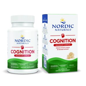 Frasco Nordic Naturals Cognition complejo de hongos 60 cápsulas