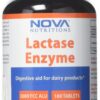 Frasco Nova Nutritions enzima lactasa 180 tabletas
