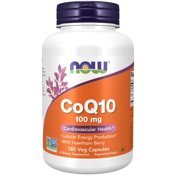 Frasco NOW CoQ10 100 mg con cápsulas vegetales
