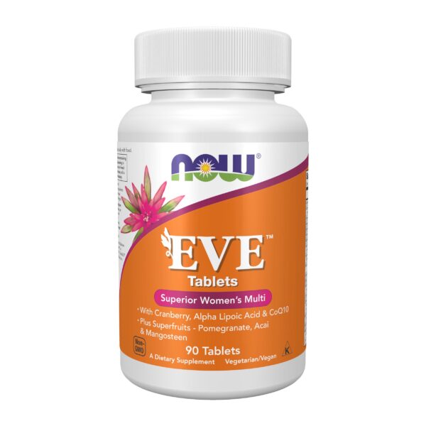 Frasco NOW EVE multivitamínico para mujer con superfrutas