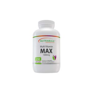 Frasco NutraBulk Multi-Vitamin MAX 1000mg 250 cápsulas