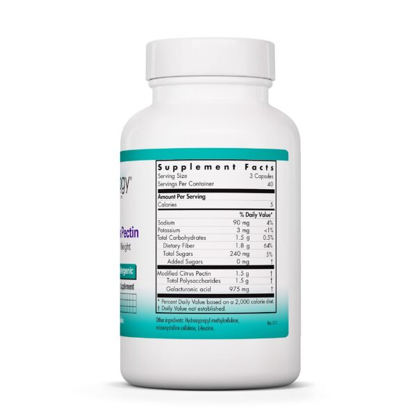 Frasco NutriCology suplemento pectina cítricos modificada vegano