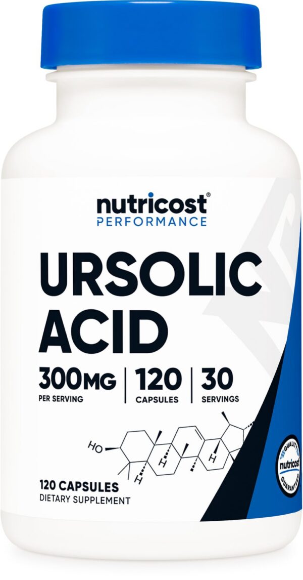 Frasco de Nutricost Ácido Ursólico 300mg 120 cápsulas