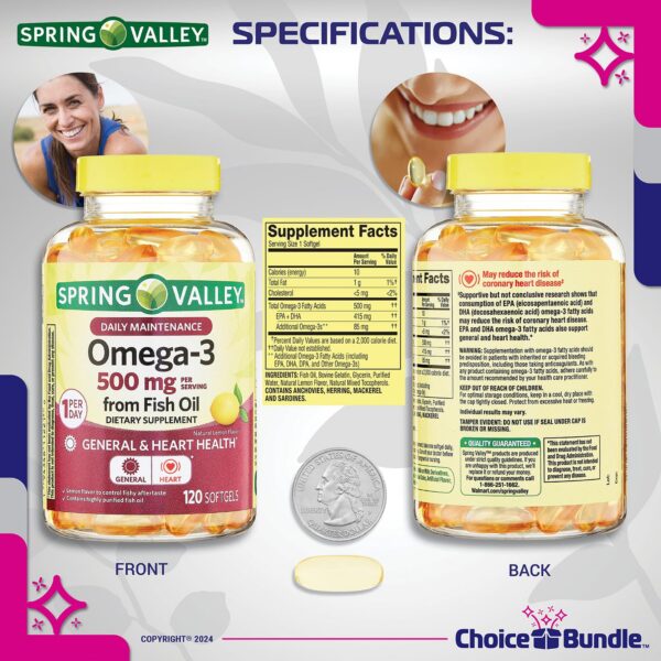 Frasco de omega-3 120 cápsulas