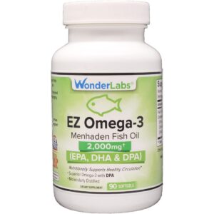 Frasco de Omega-3 Atlantic Menhaden - etiqueta frontal