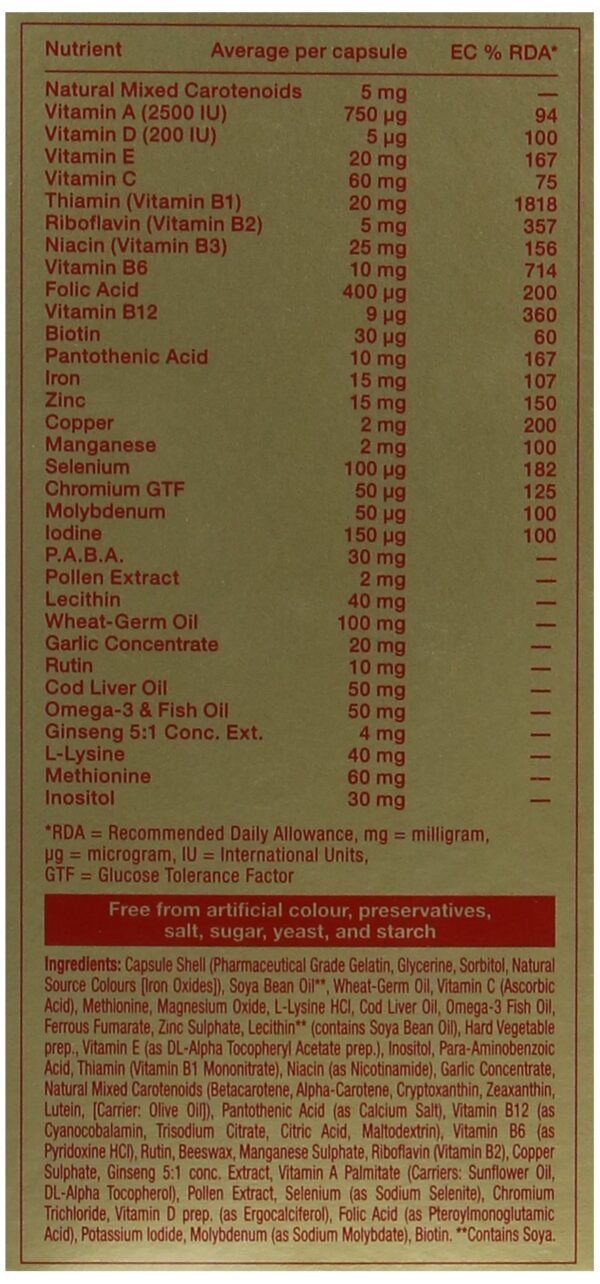 Frasco Omega-H3 multivitámínico mineral cápsulas