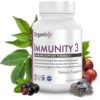 Frasco Organixx Immunity 3 suplemento inmune para adultos y niños