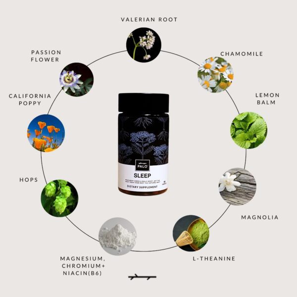Version 1.0.0 Frasco de PALO Sleep suplemento relajante natural