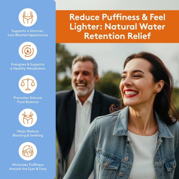 Frasco de pastillas naturales Youth & Tonic para hinchazón y agua