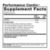 Frasco Performance Cardio+ con etiqueta herbal