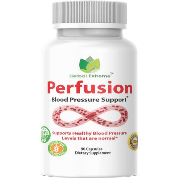 Version 1.0.0 Frasco de Perfusion 90 cápsulas suplemento presión arterial