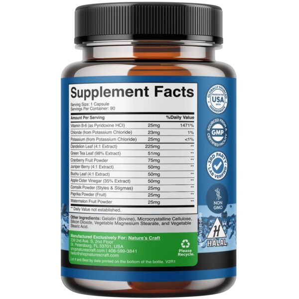 Frasco píldoras Water Away de Huntington Labs para hinchazón y riñones