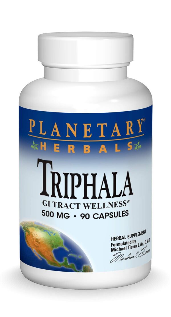 Frasco Planetary Herbals Triphala 500 mg 90 cápsulas