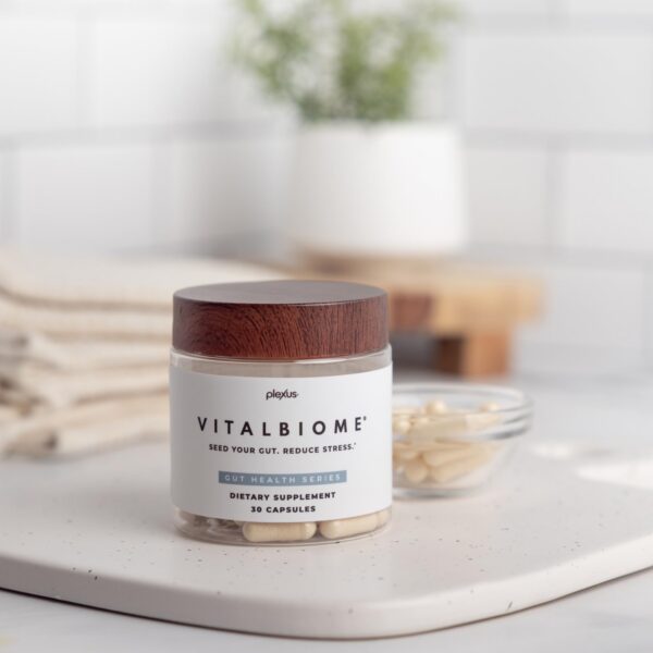 Frasco Plexus VitalBiome suplemento probiótico avanzado