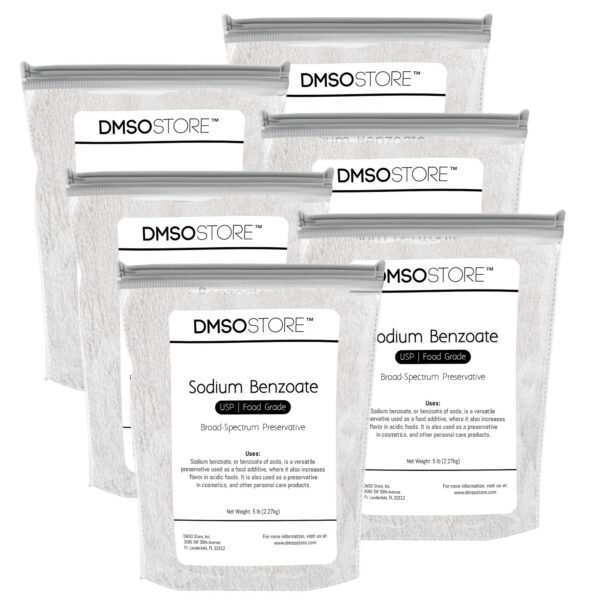 Frasco de polvo de benzoato de sodio