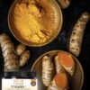 Frasco polvo cúrcuma orgánico sabor miel para soporte articular