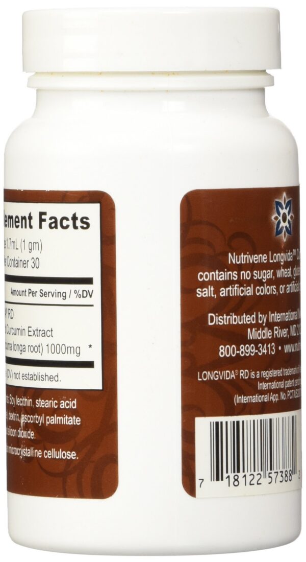 Frasco polvo curcumina Longvida Nutrivene antioxidante