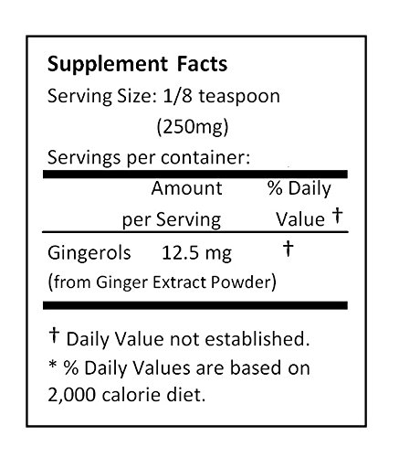 Version 1.0.0 Frasco polvo extracto jengibre NuSci sólido natural