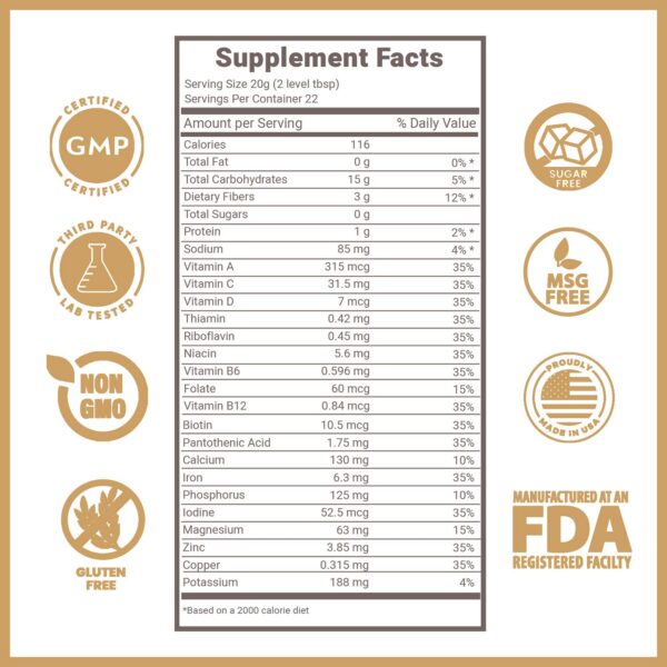 Frasco polvo fibra fabulosa Lewis Labs hecho en USA
