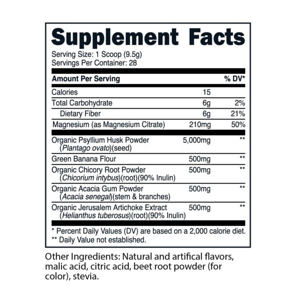 Frasco polvo complejo de fibra TransformHQ sabor manzana