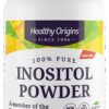 Frasco de polvo de inositol Healthy Origins para salud general