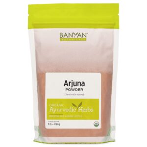 Frasco de polvo orgánico de Arjuna Banyan Botanicals 454g