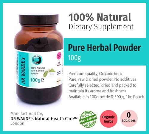Frasco de polvo puro de regaliz DR WAKDE'S con aroma natural