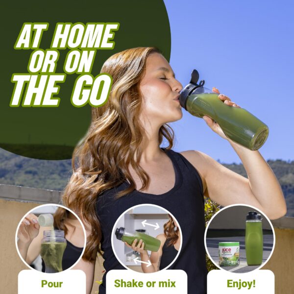 Version 1.0.0 Frasco con polvo superalimento Terra Kai Organics para mezcla