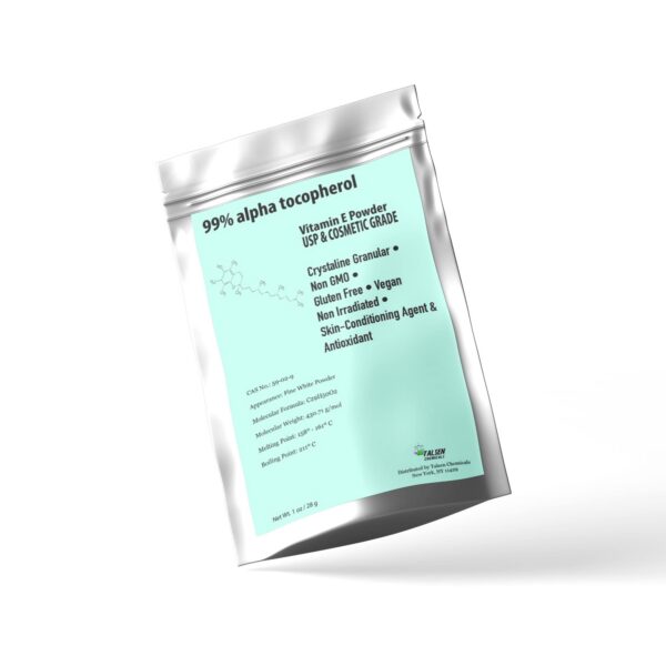 Frasco polvo vitamina e Talsen Chemicals 28 gramos