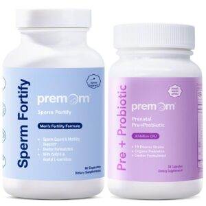 Frasco de Premom Fortify Sperm cápsulas