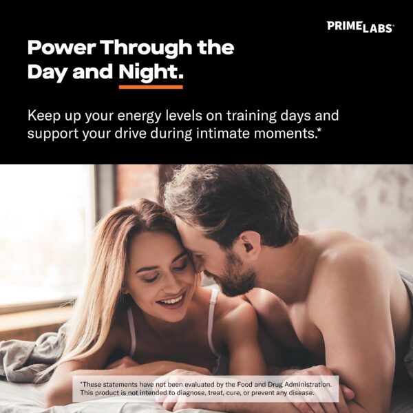 Frasco Prime Labs con cápsulas maca
