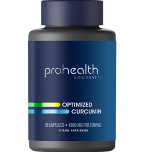 Version 1.0.0 Frasco principal ProHealth Cúrcuma Curcumin 60 cápsulas