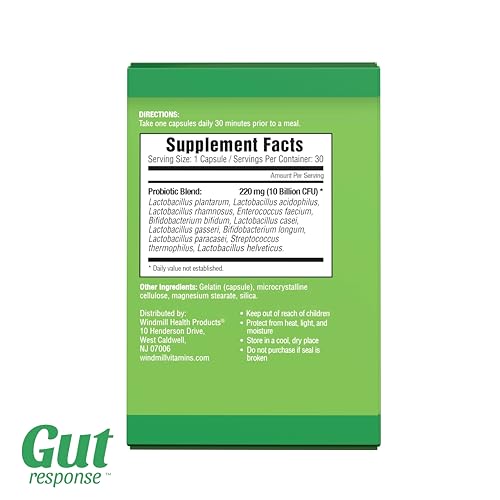 Frasco probiótico Gut Response con 11 cepas para digestión