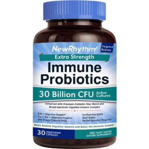 Version 1.0.0 Frasco de probióticos NewRhythm con zinc y vitaminas para inmunidad