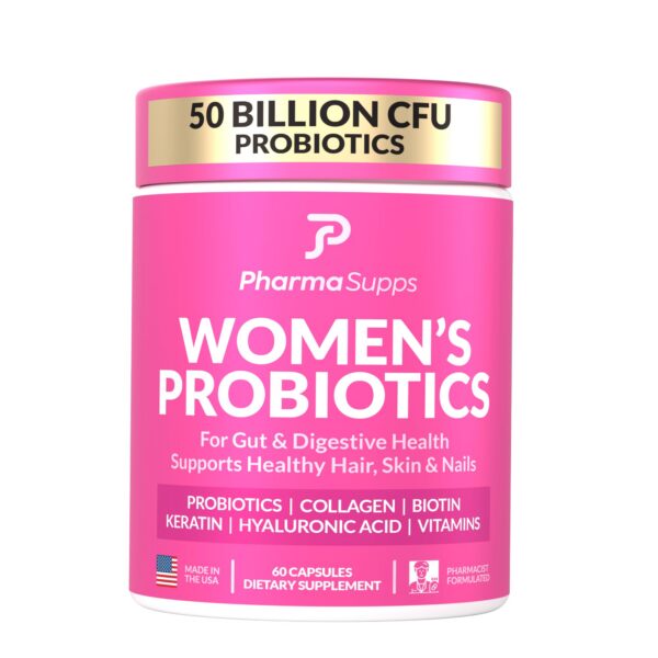Version 1.0.0 Frasco probióticos PharmaSupps para mujer 50 mil millones CFU