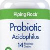 Frasco de probióticos Piping Rock Acidophilus 120 cápsulas