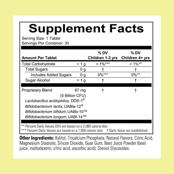 Frasco probióticos para salud digestiva niño