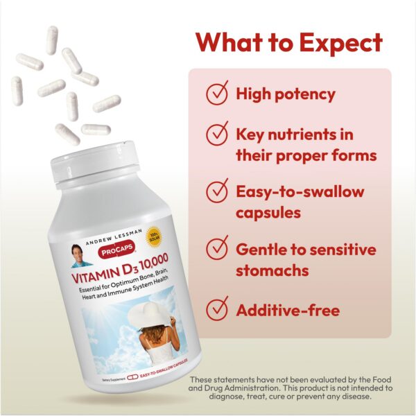 Version 1.0.0 Vista lateral frasco vitaminas D3 alta potencia Andrew Lessman