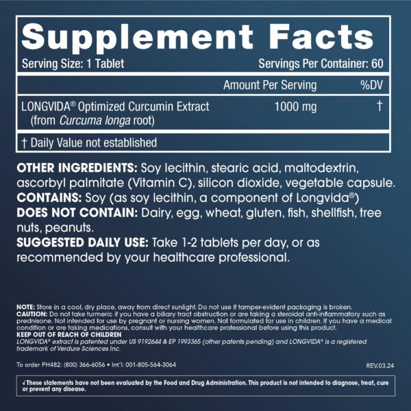 Frasco ProHealth Curcumina Optimizada para salud articular