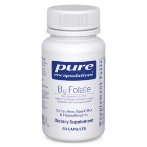 Frasco Pure Encapsulations B12 Folato 60 cápsulas