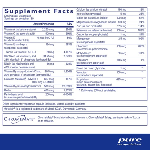 Frasco de Pure Encapsulations Nutrient 950