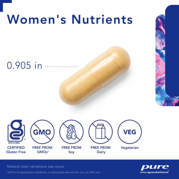 Frasco de Pure Encapsulations Nutrientes para Mujeres 180 cápsulas