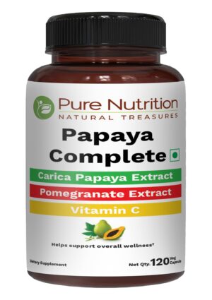Version 1.0.0 Frasco Pure Nutrition Papaya Completo 120 cápsulas